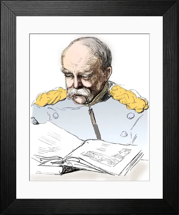 Framed Print : Otto von Bismark, German statesman, 1877. Artist: A von Werner Framed Print : Otto von Bismark, German statesman, 1877. Artist: A von Werner