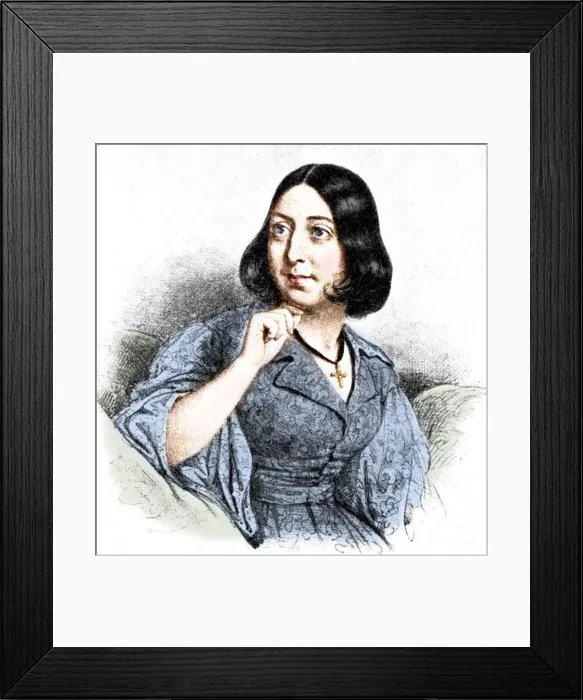 Framed Print : George Sand, 1923. Artists: Louis Leopold Boilly, WA Mansell & Co Framed Print : George Sand, 1923. Artists: Louis Leopold Boilly, WA Mansell & Co