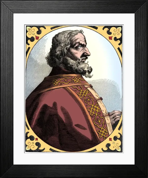 Framed Print : Charlemagne (712-814), Holy Roman Emperor and King of the Franks, 16th century (1849) Framed Print : Charlemagne (712-814), Holy Roman Emperor and King of the Franks, 16th century (1849)