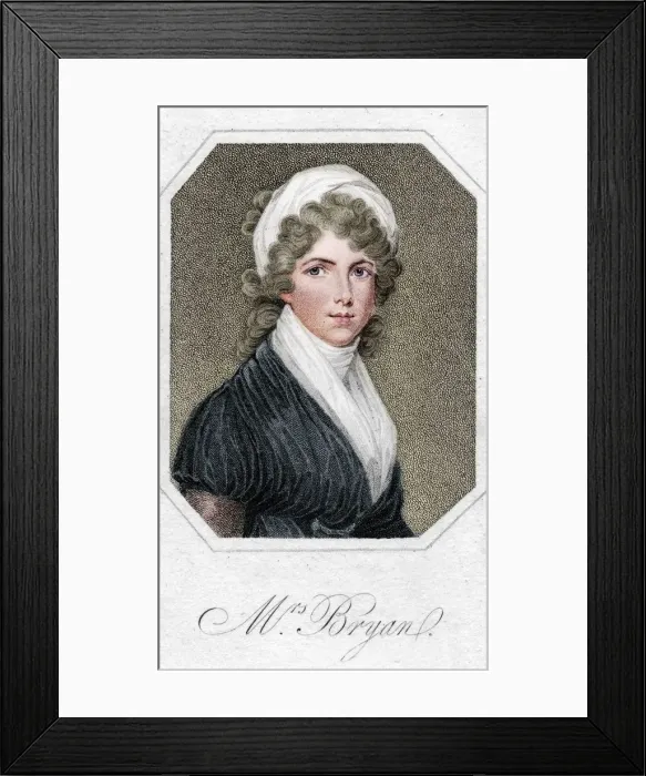 Framed Print : Mrs. Bryan, 1801. Artist: Mackenzie Framed Print : Mrs. Bryan, 1801. Artist: Mackenzie
