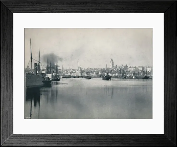 Framed Print : Aberdeen - General View from the River, 1895 Framed Print : Aberdeen - General View from the River, 1895