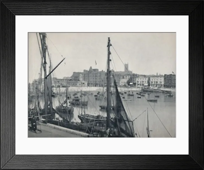 Framed Print : Margate - The Harbour and the Jetty, 1895 Framed Print : Margate - The Harbour and the Jetty, 1895