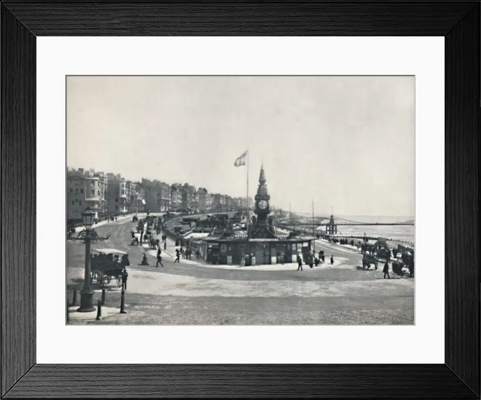 Framed Print : Brighton - Entrance to the Aquarium, Showing the Chain Pier, 1895 Framed Print : Brighton - Entrance to the Aquarium, Showing the Chain Pier, 1895