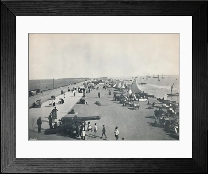 Framed Print : Southsea - General View of the Beach, 1895 Framed Print : Southsea - General View of the Beach, 1895