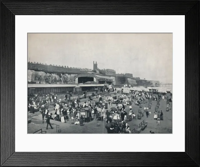 Framed Print : Ramsgate - A Lively View of the Sands, 1895 Framed Print : Ramsgate - A Lively View of the Sands, 1895