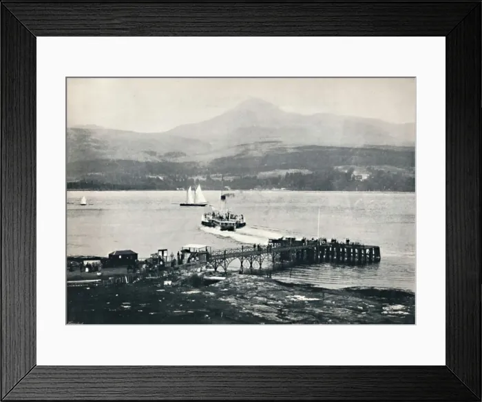 Framed Print : Arran - Brodick Pier and Goatfell, 1895 Framed Print : Arran - Brodick Pier and Goatfell, 1895