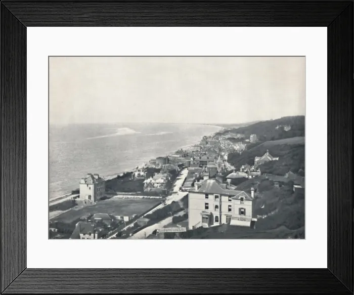 Framed Print : Sandgate - View from the Heights, 1895 Framed Print : Sandgate - View from the Heights, 1895