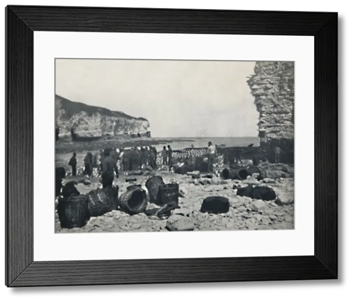Framed Print : Flamborough - The Fishermen at Work, 1895 Framed Print : Flamborough - The Fishermen at Work, 1895