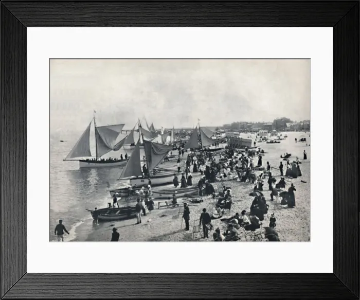 Framed Print : Great Yarmouth - A Typical Scene on the Beach, 1895 Framed Print : Great Yarmouth - A Typical Scene on the Beach, 1895