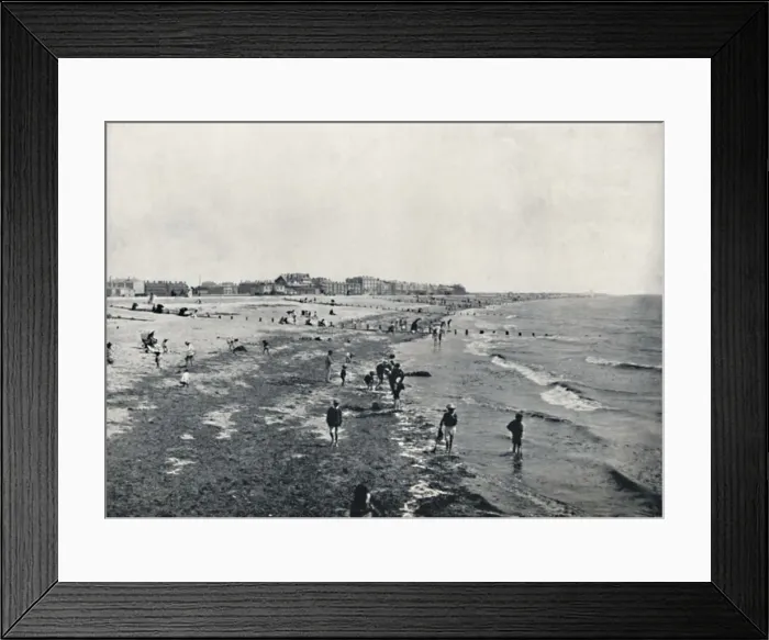 Framed Print : Littlehampton - Paddling at Low Water, 1895 Framed Print : Littlehampton - Paddling at Low Water, 1895