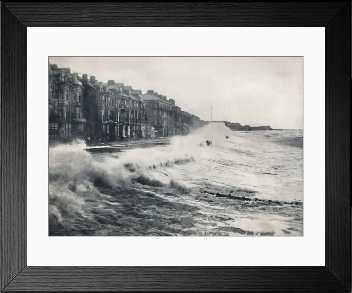 Framed Print : Blackpool - A Rough Day, 1895 Framed Print : Blackpool - A Rough Day, 1895