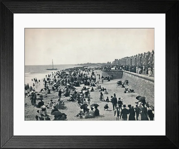 Framed Print : Lowestoft - On the Sands, 1895 Framed Print : Lowestoft - On the Sands, 1895