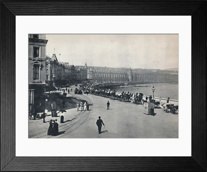 Framed Print : Douglas - General View of the Promenade, 1895 Framed Print : Douglas - General View of the Promenade, 1895