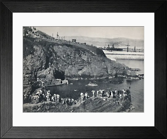 Framed Print : Douglas - The Bathing-Place at Port Skillion, 1895 Framed Print : Douglas - The Bathing-Place at Port Skillion, 1895
