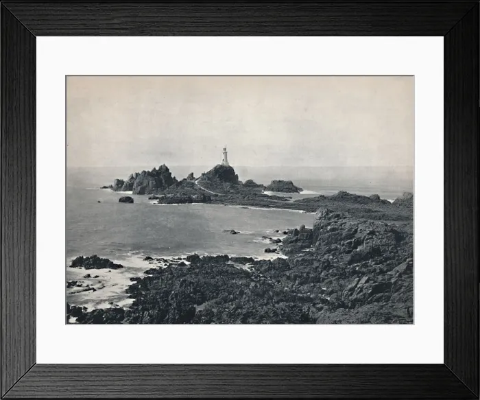 Framed Print : Jersey - La Corbiere Rock and Lighthouse, 1895 Framed Print : Jersey - La Corbiere Rock and Lighthouse, 1895