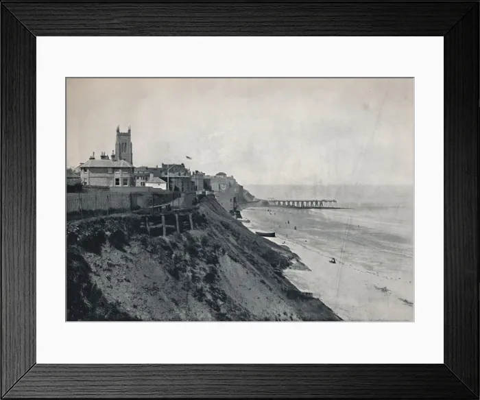 Framed Print : Cromer - Showing the Church on the Cliffs, 1895 Framed Print : Cromer - Showing the Church on the Cliffs, 1895