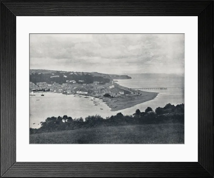 Framed Print : Teignmouth - General View of the Dene, 1895 Framed Print : Teignmouth - General View of the Dene, 1895