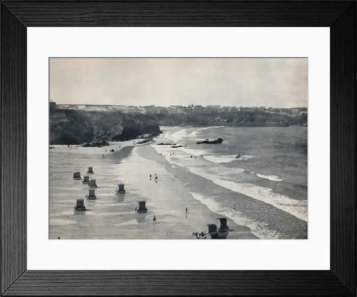 Framed Print : Newquay - A Quiet Bathing-Place, 1895 Framed Print : Newquay - A Quiet Bathing-Place, 1895