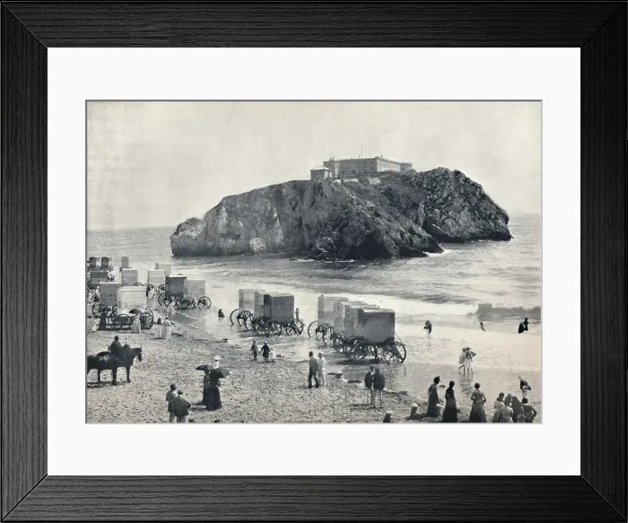 Framed Print : Tenby - St. Catherines Rock and Fort, 1895 Framed Print : Tenby - St. Catherines Rock and Fort, 1895