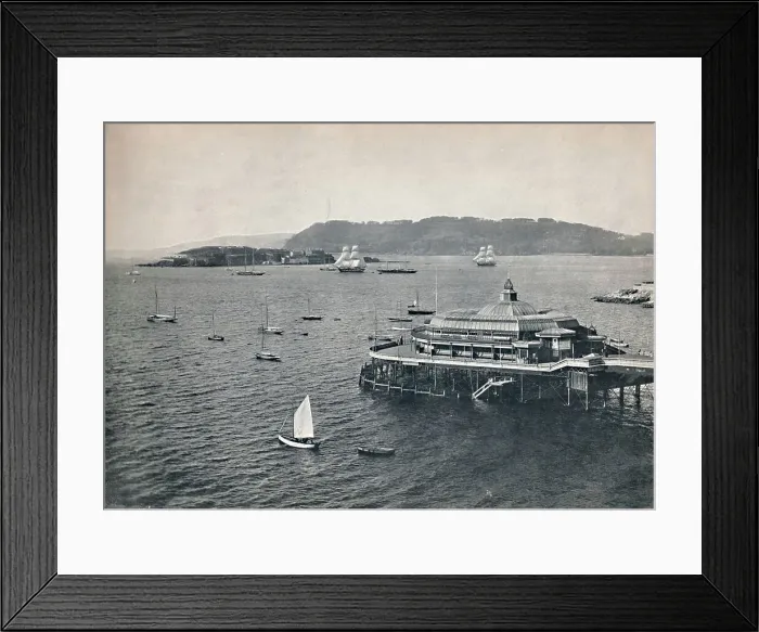 Framed Print : Plymouth - The Pier, 1895