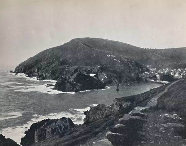 Polperro - The Inlet and the Village, 1895