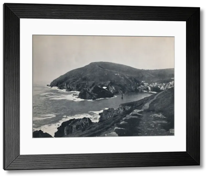 Framed Print : Polperro - The Inlet and the Village, 1895 Framed Print : Polperro - The Inlet and the Village, 1895