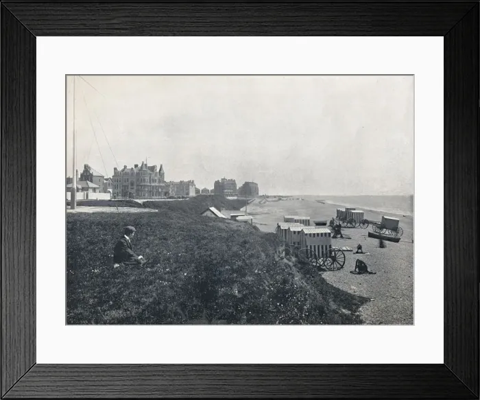 Framed Print : Bexhill - The Hotels and the Beach, 1895