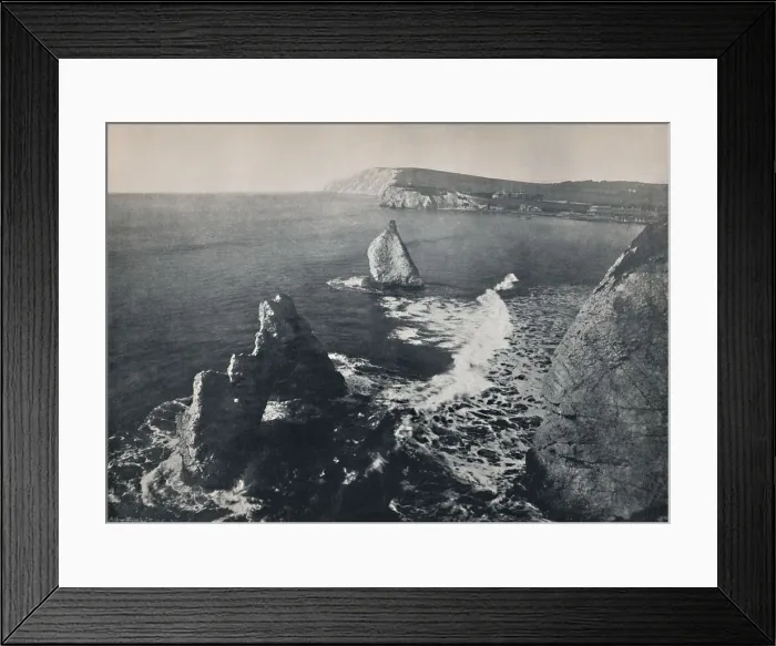 Framed Print : Freshwater Bay - Showing The Arched Rock. 1895 Framed Print : Freshwater Bay - Showing The Arched Rock. 1895