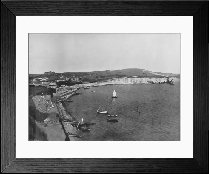 Framed Print : Freshwater Bay - The Town and the Bay, 1895 Framed Print : Freshwater Bay - The Town and the Bay, 1895