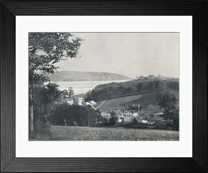Framed Print : Llanstephan - The Village and the Castle-Crowned Hill, 1895 Framed Print : Llanstephan - The Village and the Castle-Crowned Hill, 1895