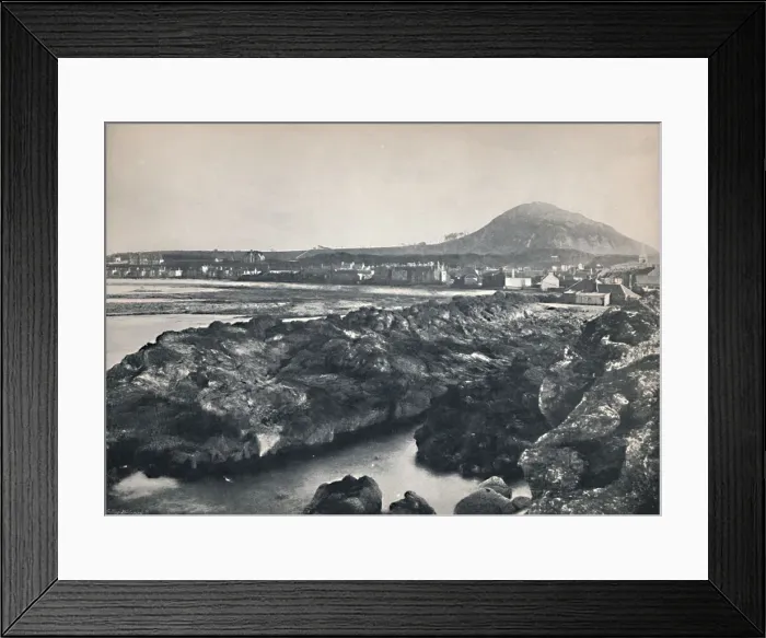 Framed Print : North Berwick - From the Rocks, Showing North Berwick Law, 1895 Framed Print : North Berwick - From the Rocks, Showing North Berwick Law, 1895