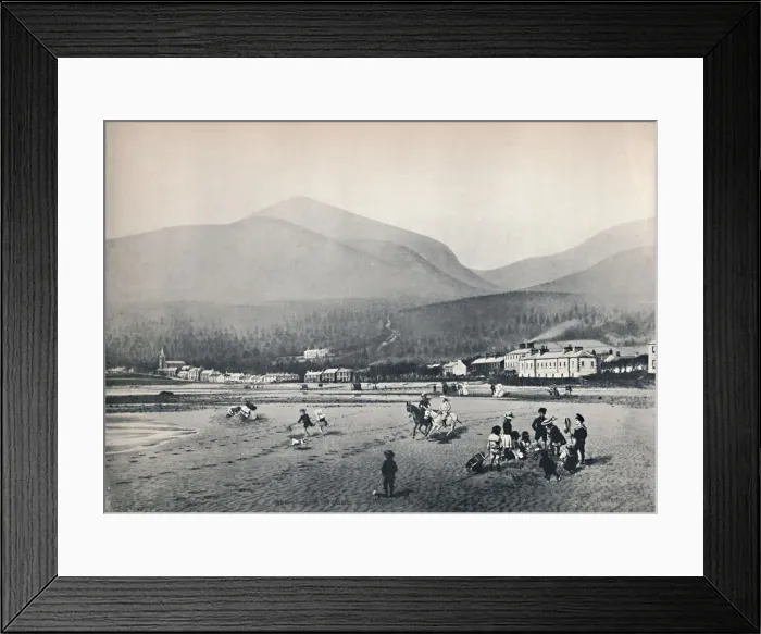 Framed Print : Newcastle, Co. Down. - The Strand, with Slieve Donard, 1895 Framed Print : Newcastle, Co. Down. - The Strand, with Slieve Donard, 1895