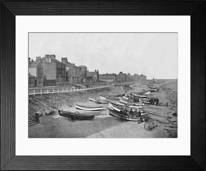 Framed Print : Redcar - Looking Along The Esplanade, 1895 Framed Print : Redcar - Looking Along The Esplanade, 1895