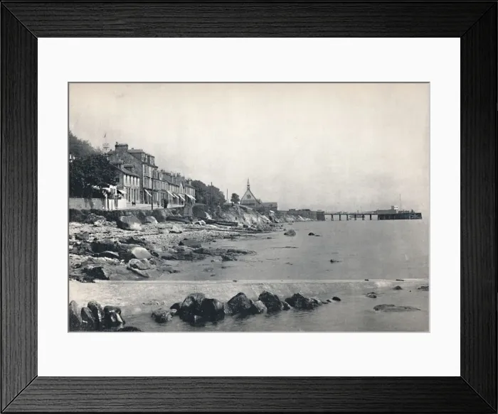 Framed Print : Innellan - Showing the Rocky Beach and the Steamboat Pier, 1895 Framed Print : Innellan - Showing the Rocky Beach and the Steamboat Pier, 1895