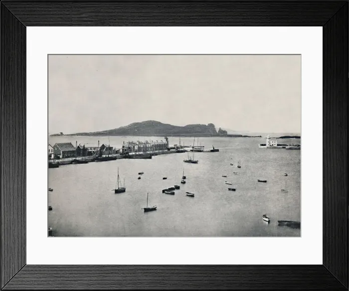 Framed Print : Howth - General View of the Harbour and Irelands Eye, 1895 Framed Print : Howth - General View of the Harbour and Irelands Eye, 1895