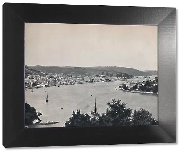 Dartmouth - General View, Showing the Britannia Floating Naval College, 1895