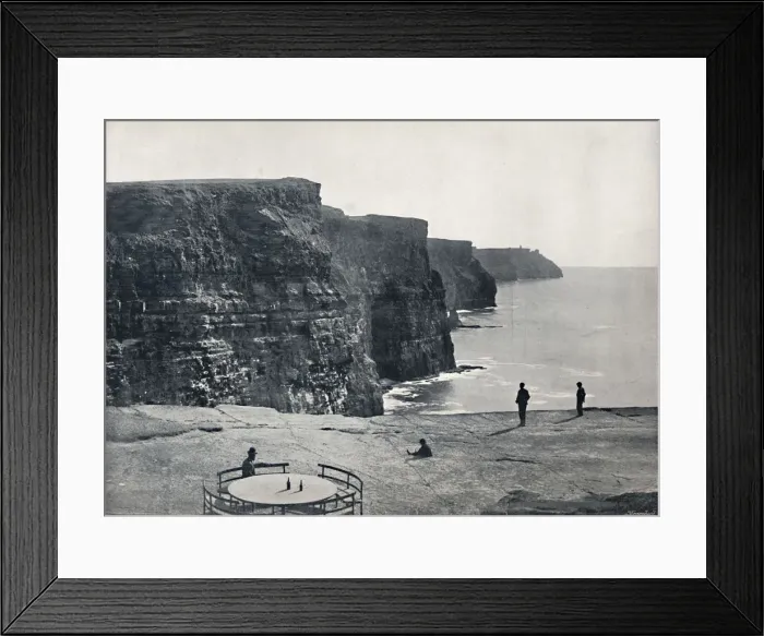 Framed Print : Cliffs of Moher - A Striking Coast Scene, 1895 Framed Print : Cliffs of Moher - A Striking Coast Scene, 1895