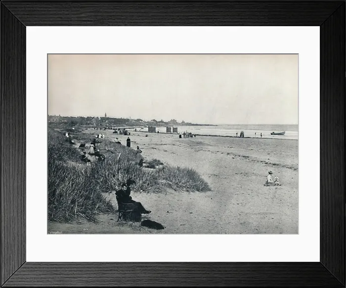 Framed Print : Carnousetie - The Town and the Beach, 1895 Framed Print : Carnousetie - The Town and the Beach, 1895