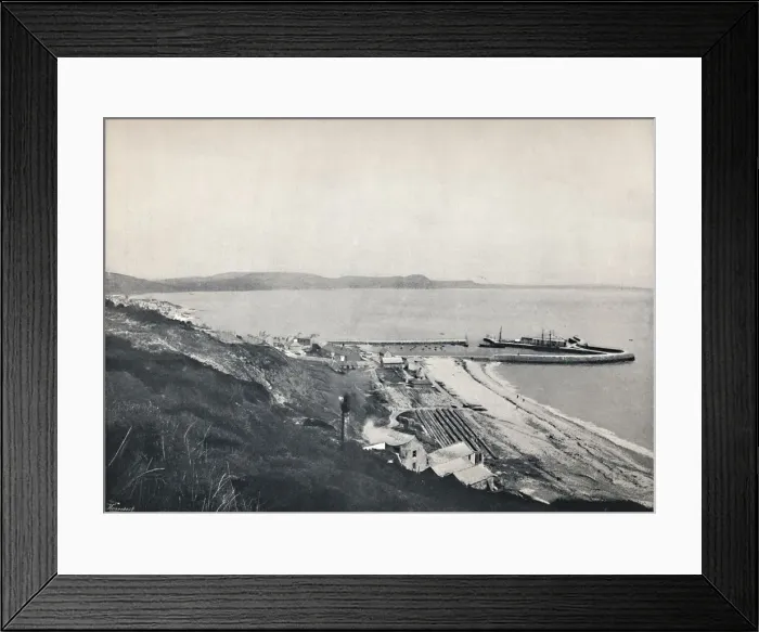 Framed Print : Lyme Regis - The Harbour, 1895 Framed Print : Lyme Regis - The Harbour, 1895