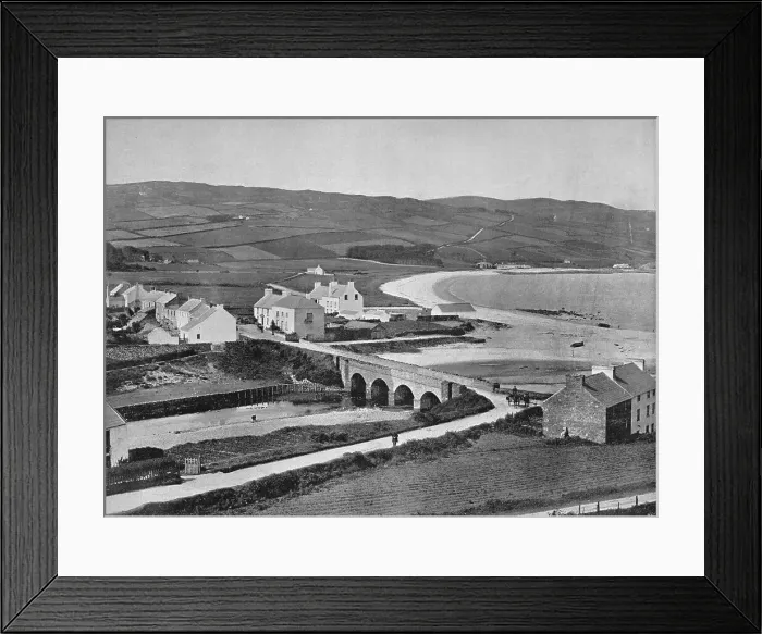 Framed Print : Cushendun - The River, The Hills, and Cushendun Bay, 1895 Framed Print : Cushendun - The River, The Hills, and Cushendun Bay, 1895