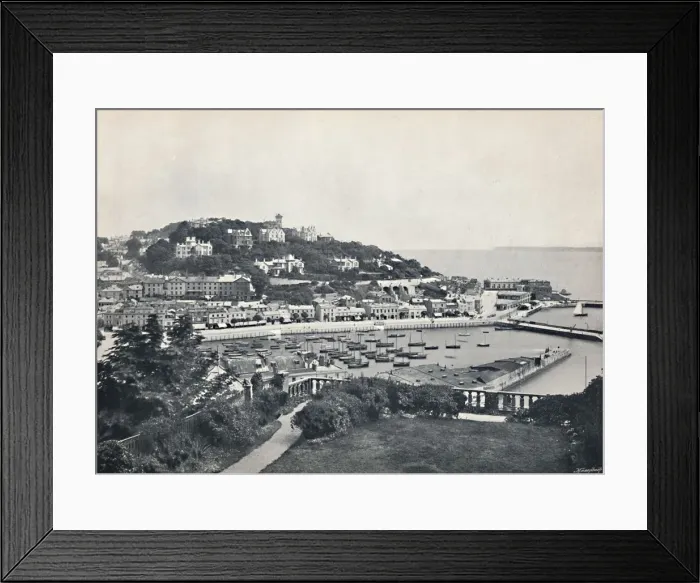 Framed Print : Torquay - General View from Waldron Hill, 1895 Framed Print : Torquay - General View from Waldron Hill, 1895