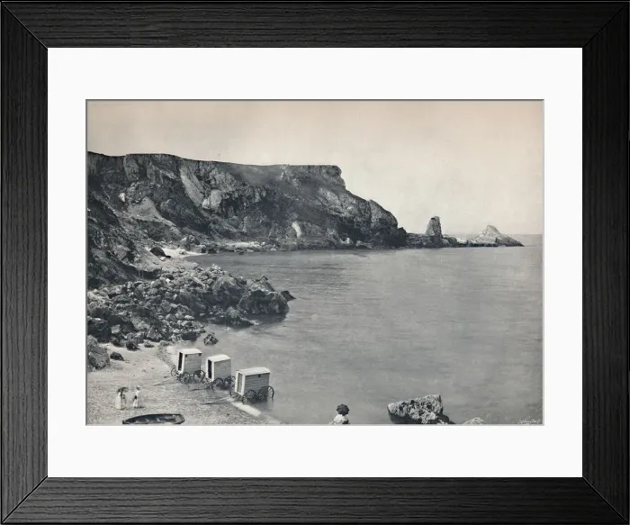 Framed Print : Torquay - Ansteys Cove, 1895 Framed Print : Torquay - Ansteys Cove, 1895