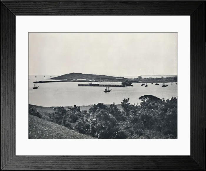 Framed Print : Falmouth - General View, from Pendennis, 1895 Framed Print : Falmouth - General View, from Pendennis, 1895