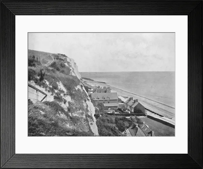 Framed Print : St. Margarets Bay - The Hotel, from the Cliffs, 1895 Framed Print : St. Margarets Bay - The Hotel, from the Cliffs, 1895