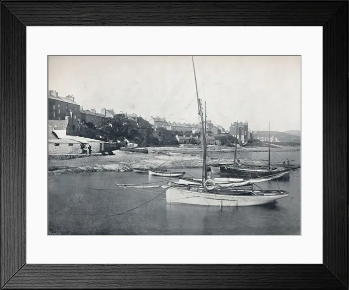 Framed Print : Port St. Mary - The Town and Harbour, 1895 Framed Print : Port St. Mary - The Town and Harbour, 1895