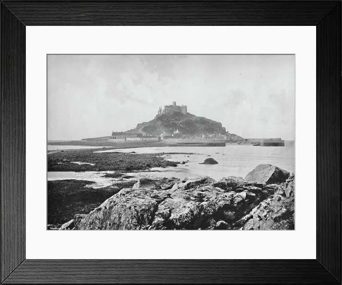 Framed Print : St. Michaels Mount - From the Rocks Near Marazion, 1895 Framed Print : St. Michaels Mount - From the Rocks Near Marazion, 1895