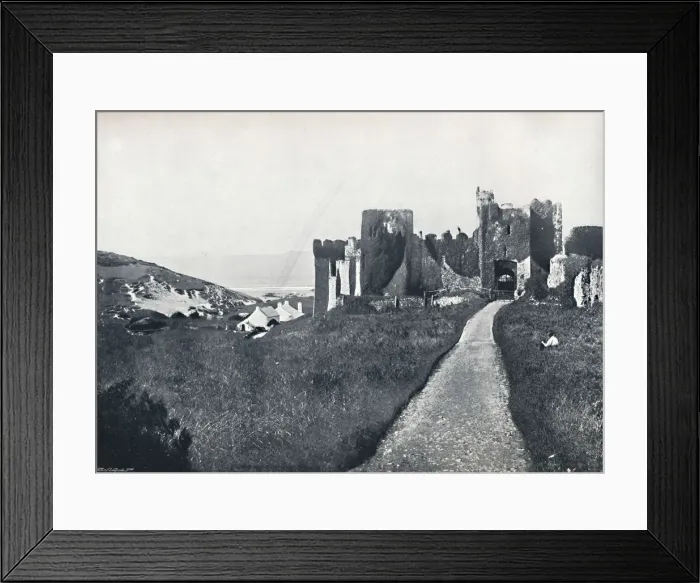 Framed Print : Manorbier - The Castle, 1895