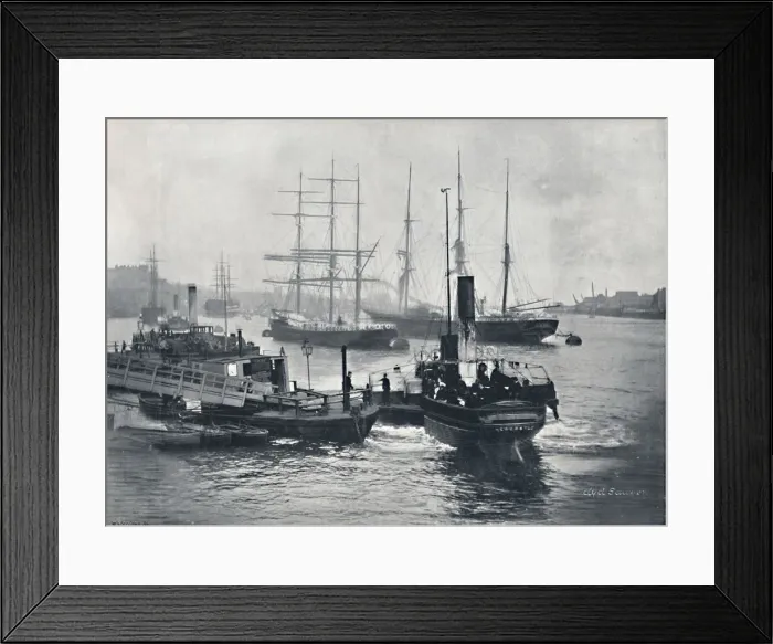 Framed Print : Newcastle-On-Tyne - View on the Tyne, 1895 Framed Print : Newcastle-On-Tyne - View on the Tyne, 1895