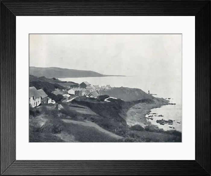 Framed Print : Coverack - The Cove and Village, 1895 Framed Print : Coverack - The Cove and Village, 1895