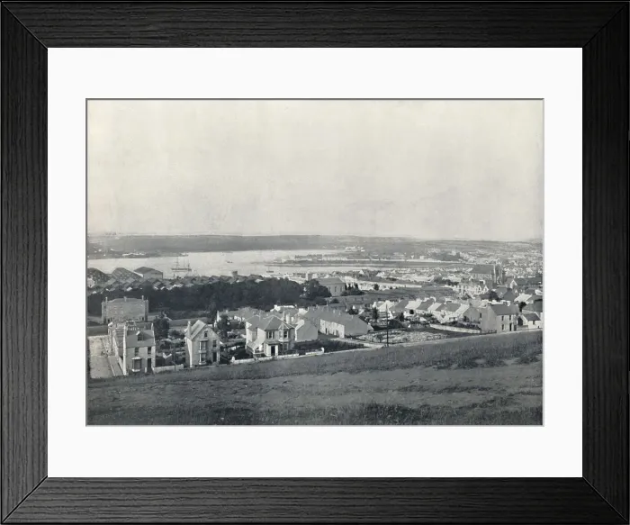 Framed Print : Milford Haven - General View of the Town and the Haven, 1895 Framed Print : Milford Haven - General View of the Town and the Haven, 1895